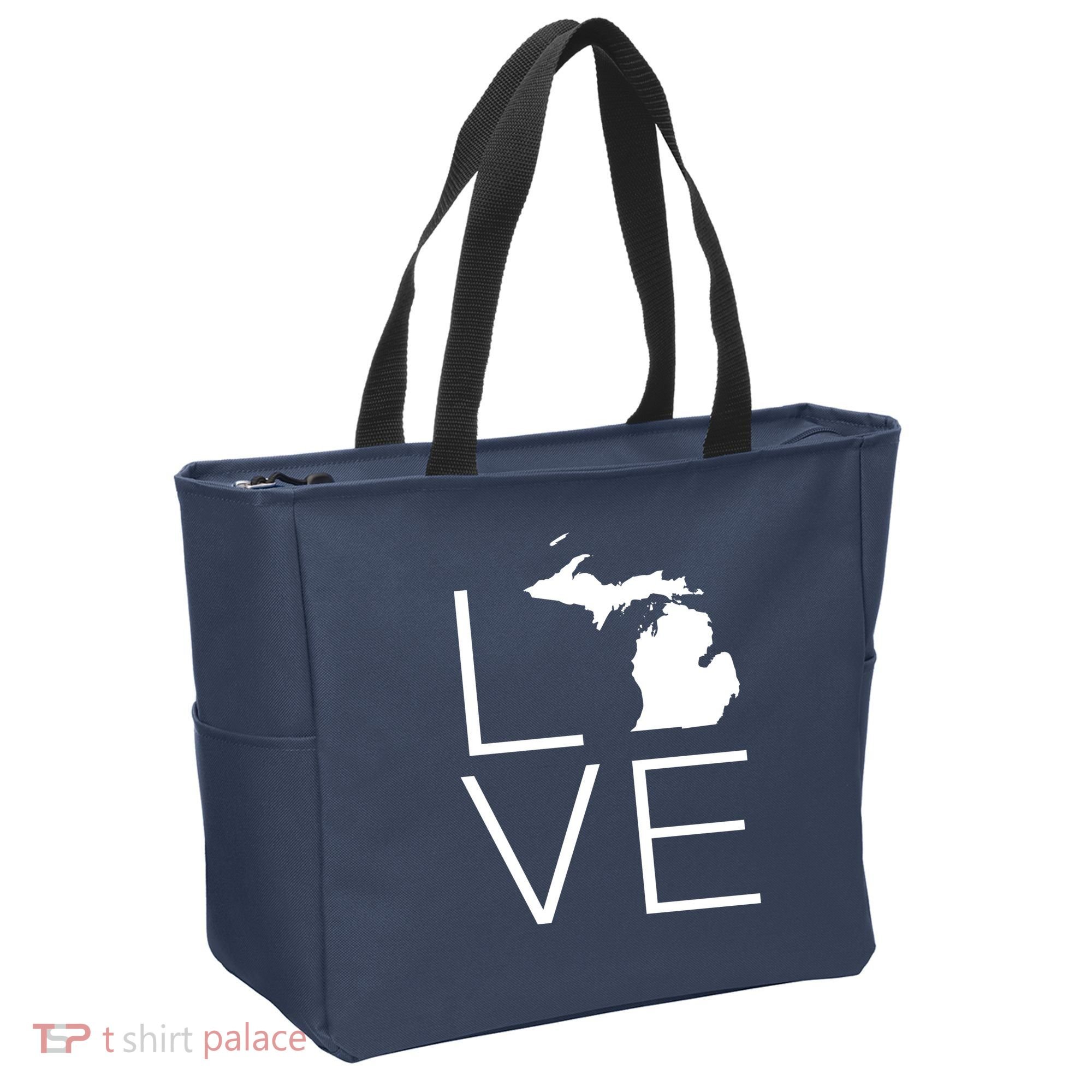 Love Michigan Tote Bag