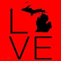 Love Michigan Santa Hat thumb 1