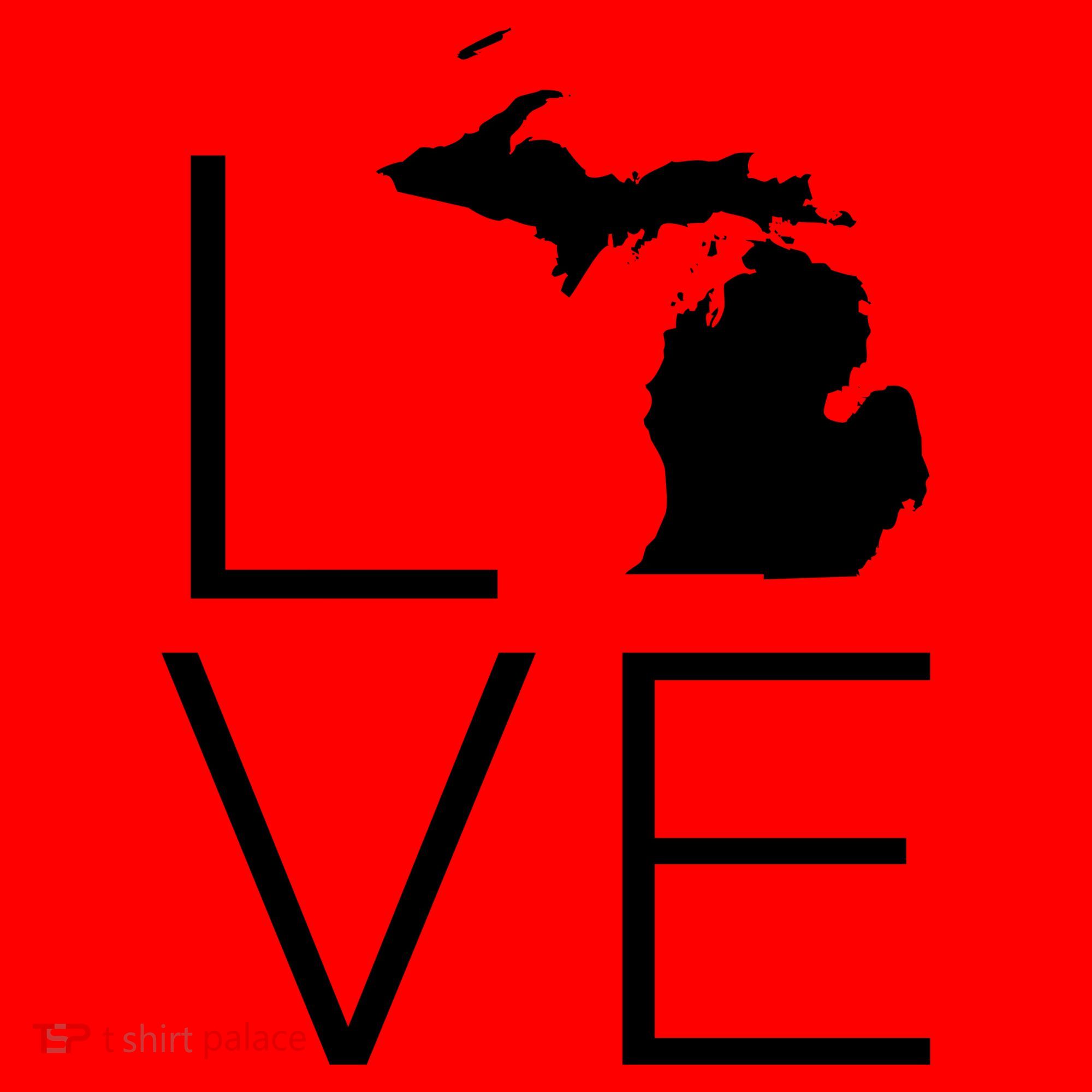 Love Michigan Santa Hat