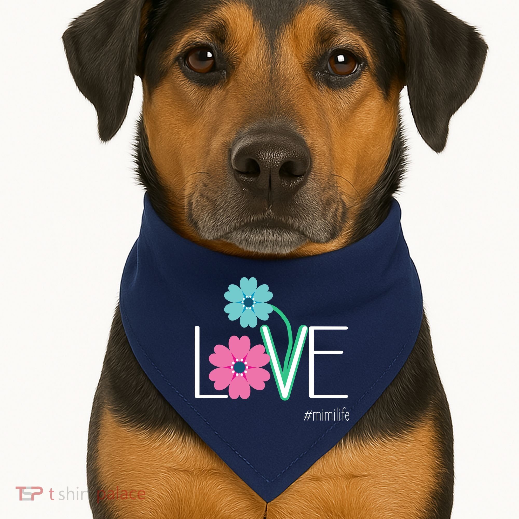 Love Mimi Flower MimiLife USA-Made Doggie Bandana