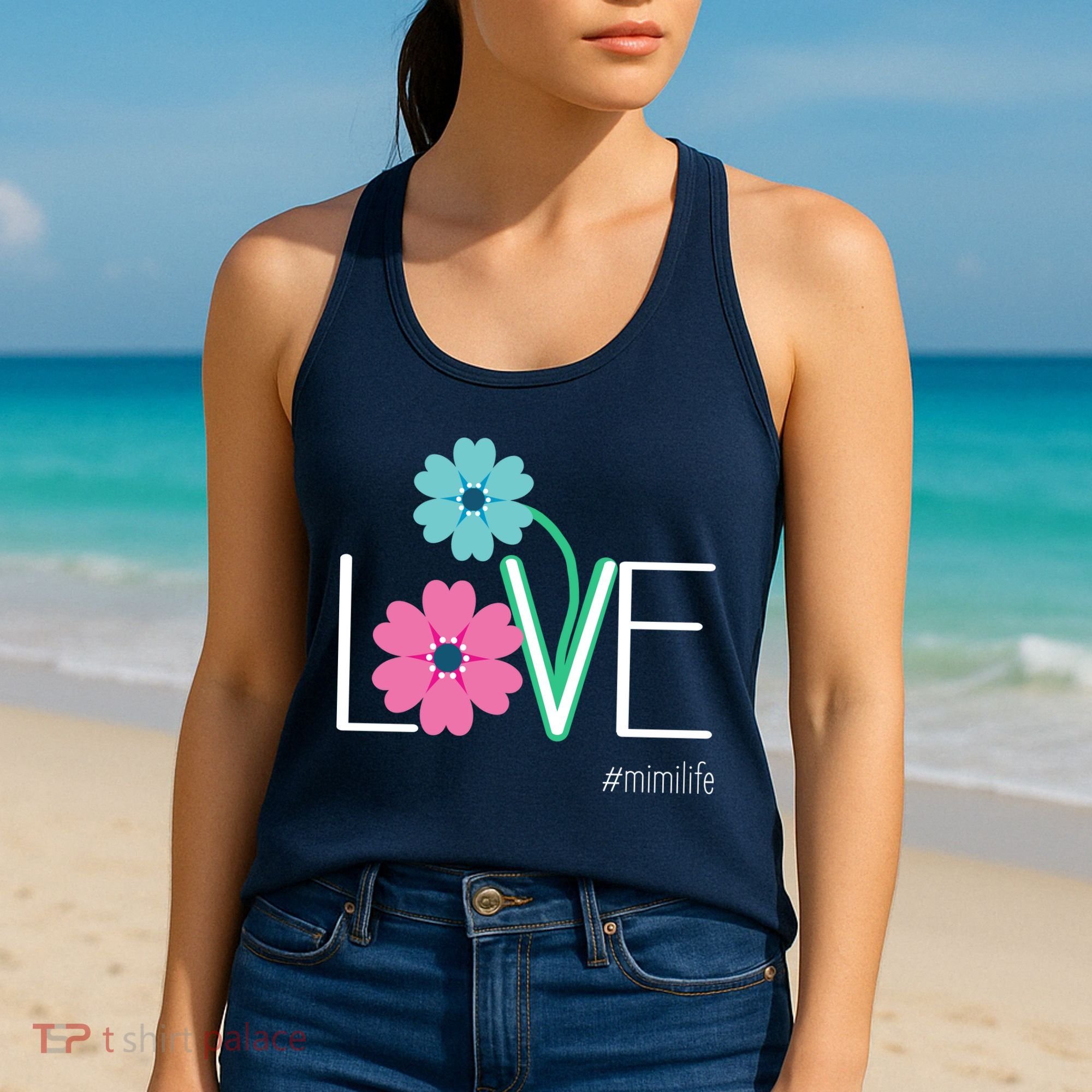 Love Mimi Flower MimiLife Women's Tank Top