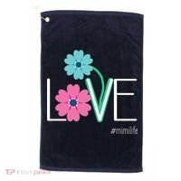 Love Mimi Flower MimiLife Golf Towel thumb 0
