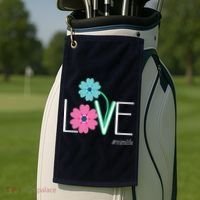 Love Mimi Flower MimiLife Golf Towel thumb 2