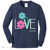 Love Mimi Flower MimiLife Kids Long Sleeve Shirt thumb 0