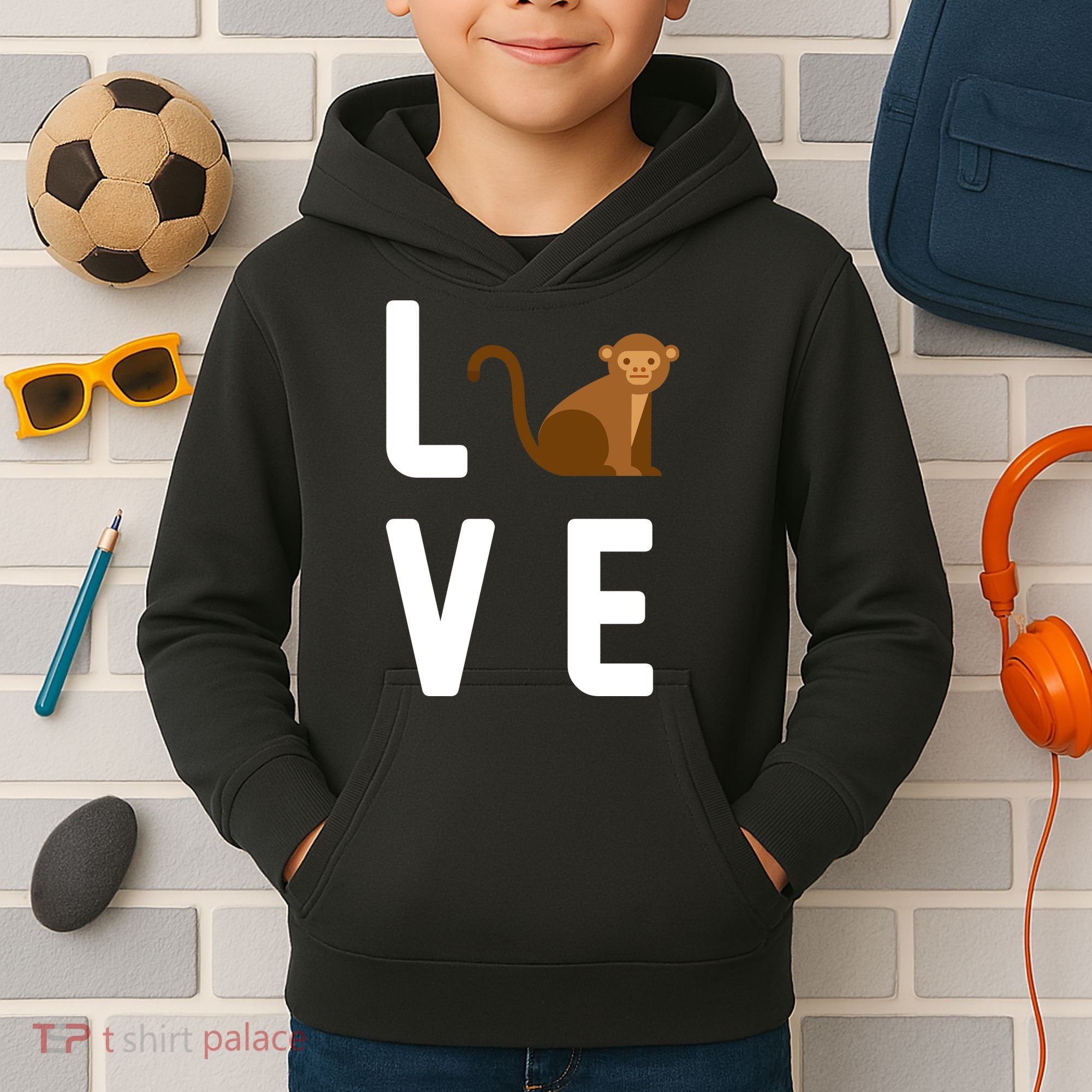 Love Monkeys Kids Hoodie