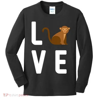 Love Monkeys Kids Long Sleeve Shirt