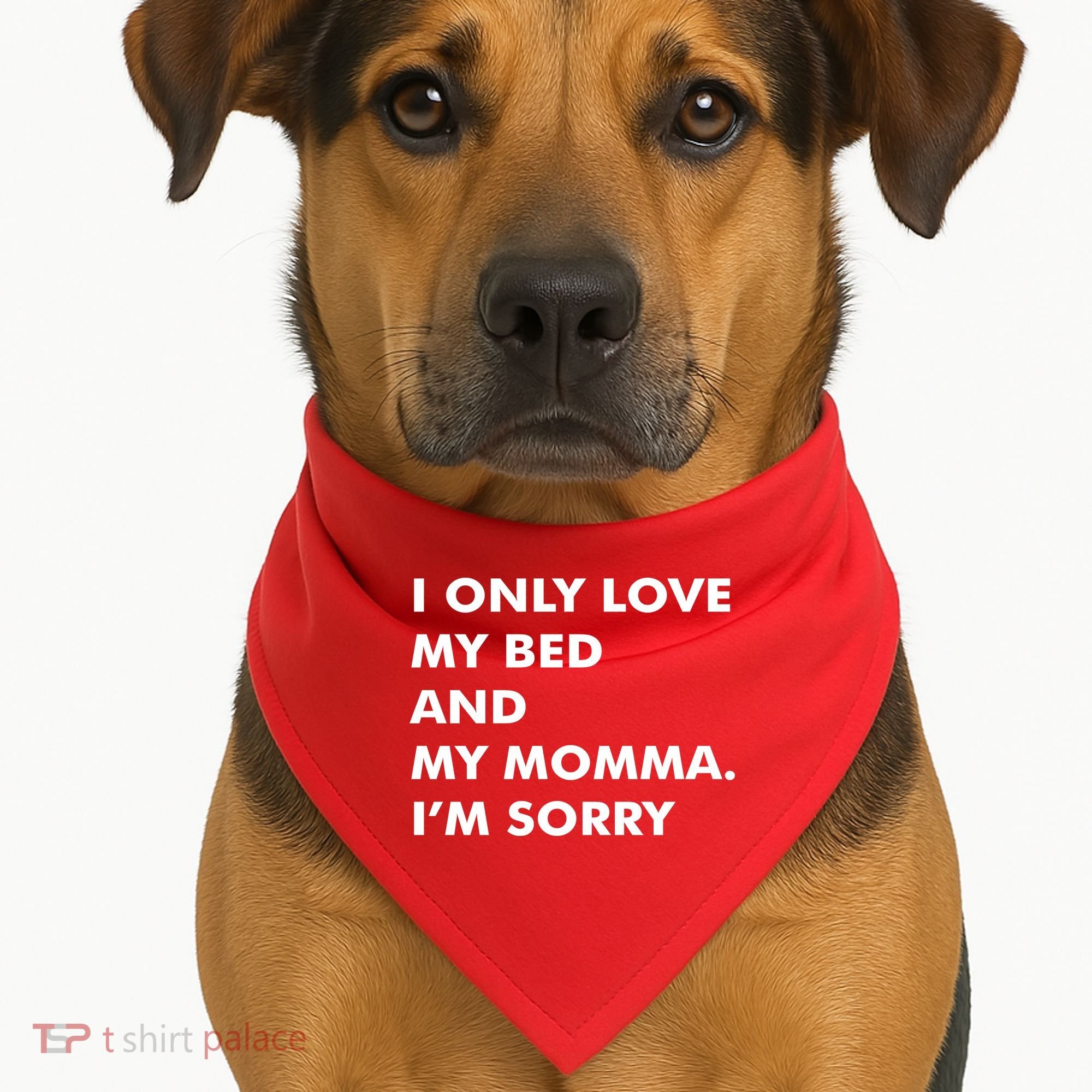 Love My Bed And Momma I'm Sorry USA-Made Doggie Bandana