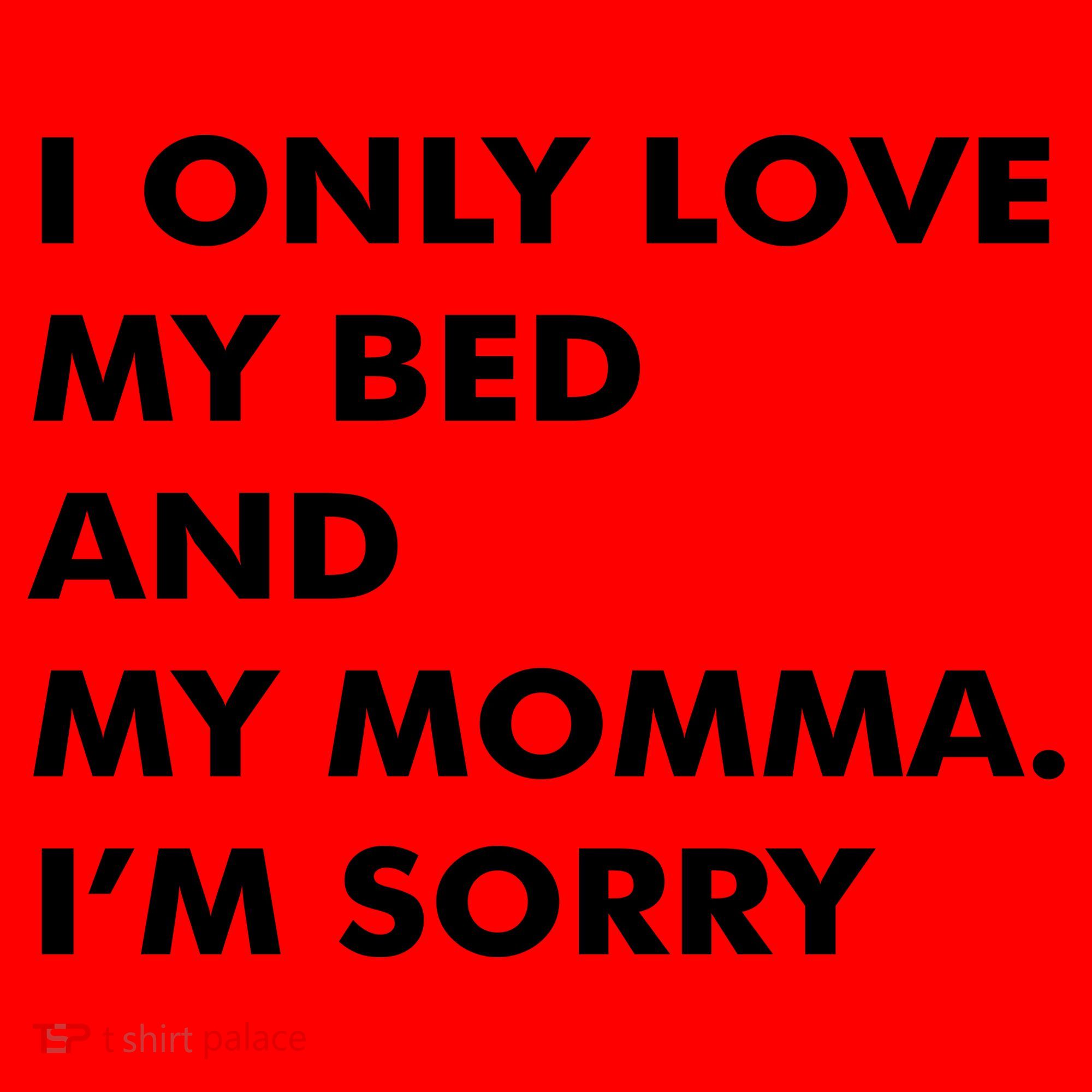 Love My Bed And Momma I'm Sorry Santa Hat