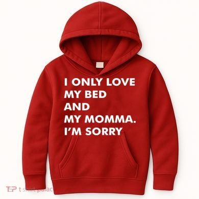 Love My Bed And Momma I'm Sorry Kids Hoodie