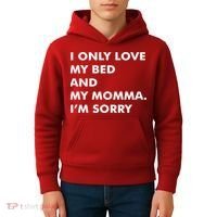 Love My Bed And Momma I'm Sorry Kids Hoodie thumb 4