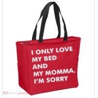 Love My Bed And Momma I'm Sorry Tote Bag thumb 2