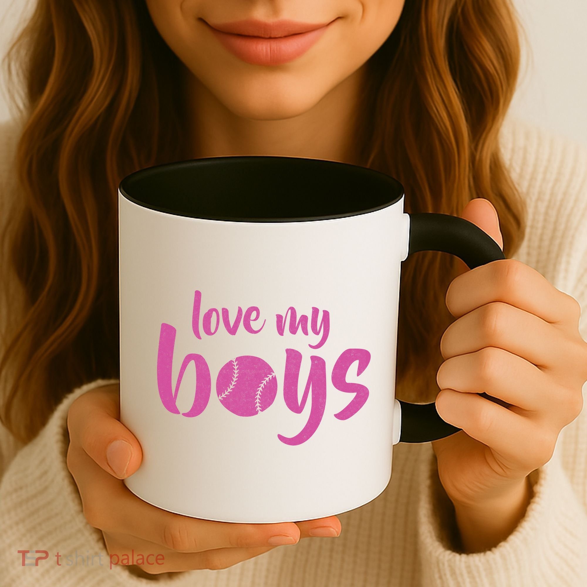 Love My Boys Baseball Mom Coffee Mug
