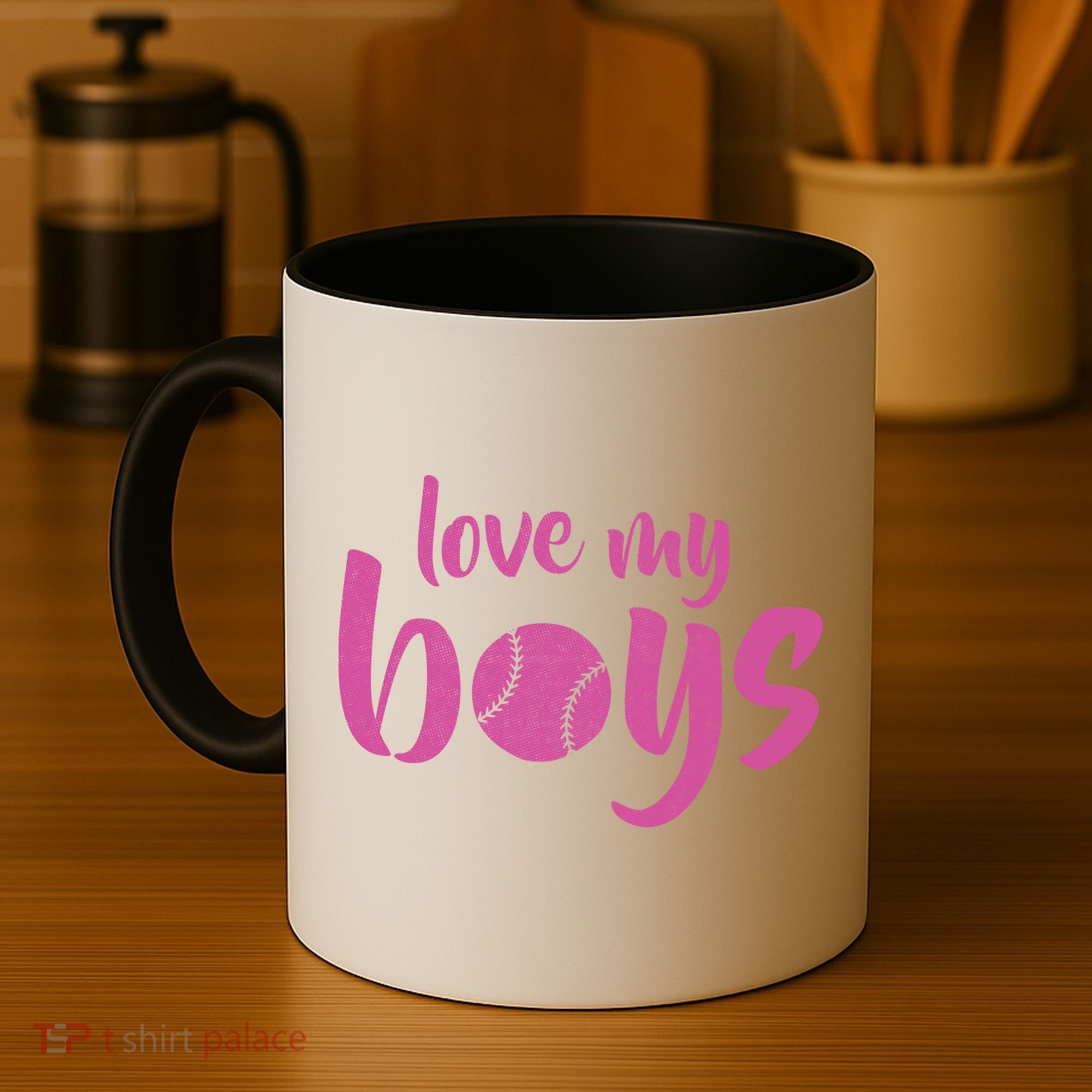 Love My Boys Baseball Mom Coffee Mug