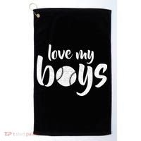 Love My Boys Baseball Mom Golf Towel thumb 0