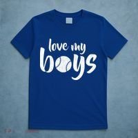 Love My Boys Baseball Mom T-Shirt thumb 5