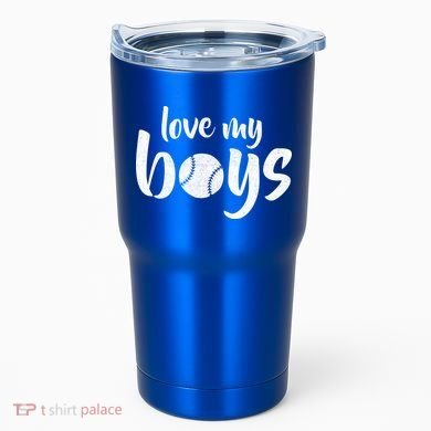 Love My Boys Baseball Mom Tumbler