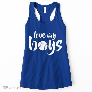 Love My Boys Baseball Mom Women's Tank Top