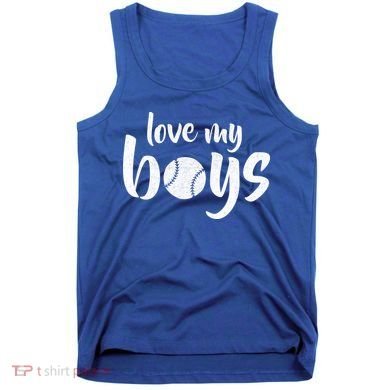 Love My Boys Baseball Mom Tank Top