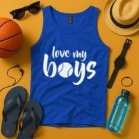 Love My Boys Baseball Mom Tank Top thumb 4