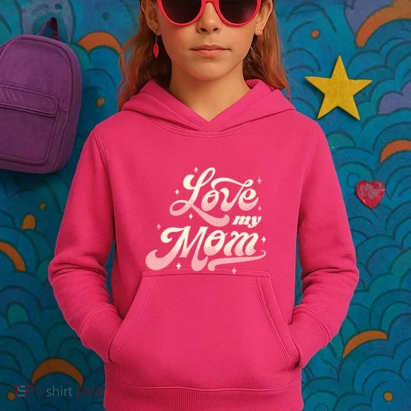 Love My Mom Kids Hoodie