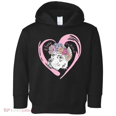 Love My Pitbull Toddler Hoodie