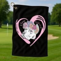 Love My Pitbull Golf Towel thumb 1