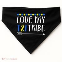 Love My T21 Tribe Down Syndrome Arrow USA-Made Doggie Bandana thumb 0