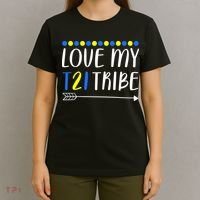 Love My T21 Tribe Down Syndrome Arrow T-Shirt thumb 4