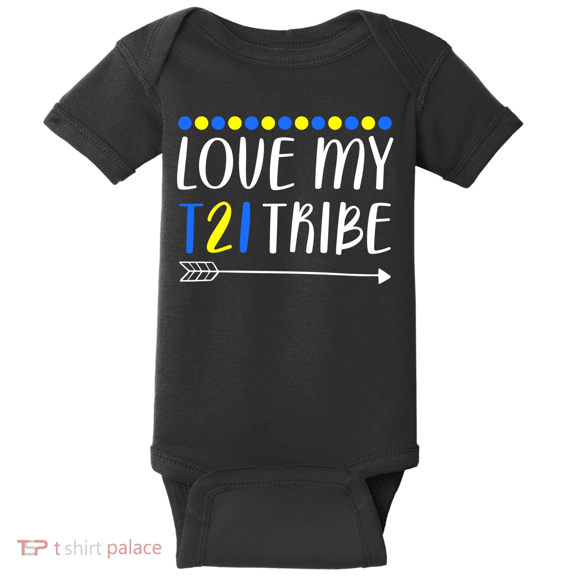 Love My T21 Tribe Down Syndrome Arrow Baby Bodysuit