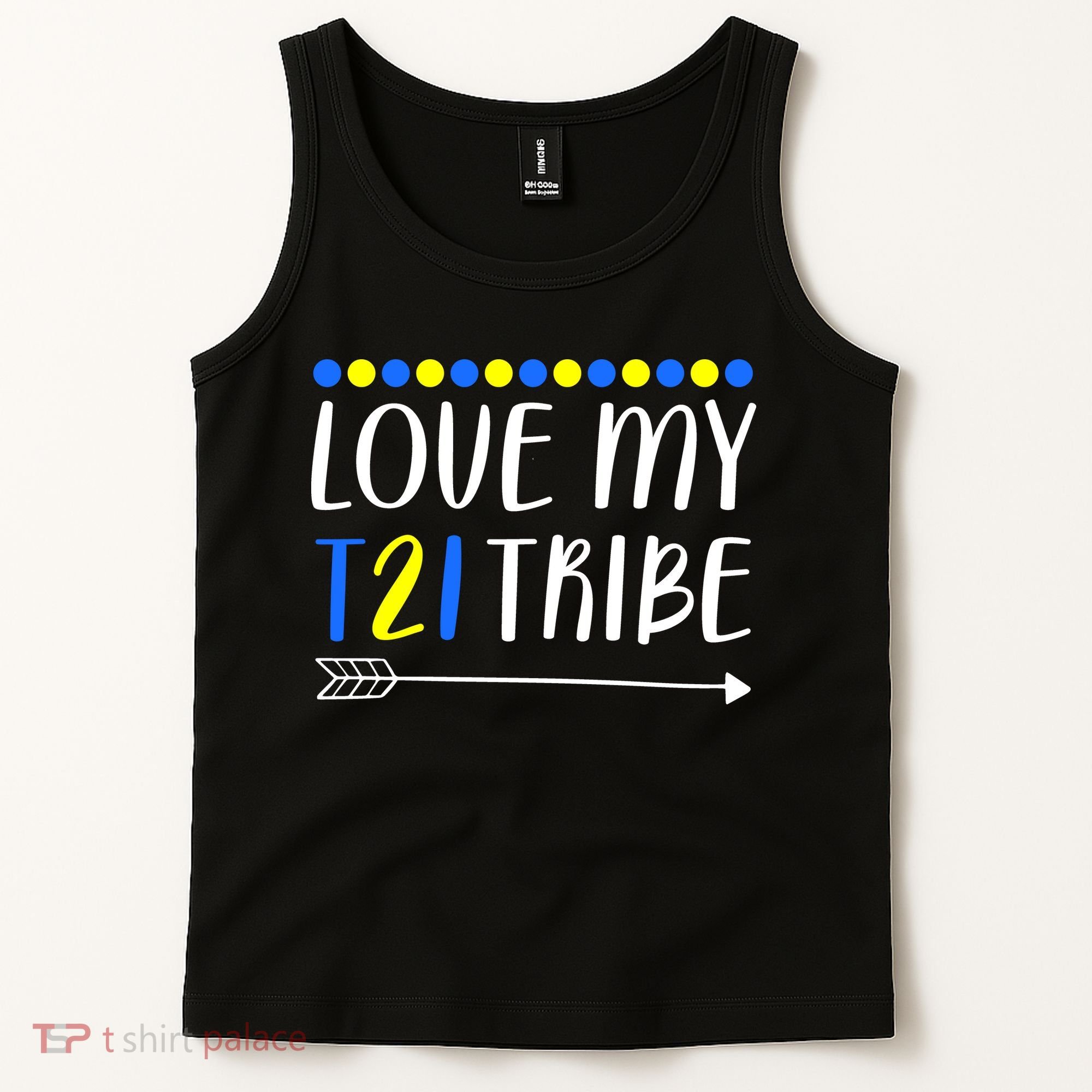 Love My T21 Tribe Down Syndrome Arrow Tank Top