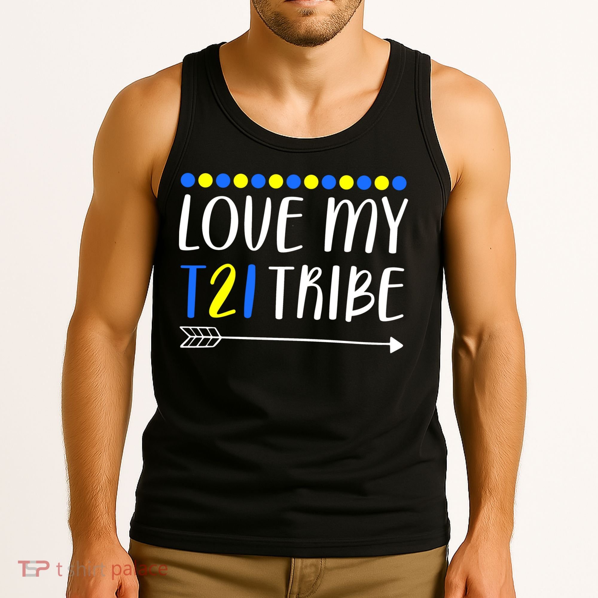 Love My T21 Tribe Down Syndrome Arrow Tank Top