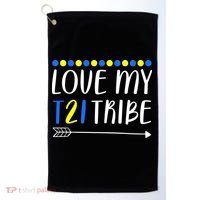 Love My T21 Tribe Down Syndrome Arrow Golf Towel thumb 0