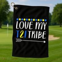 Love My T21 Tribe Down Syndrome Arrow Golf Towel thumb 1