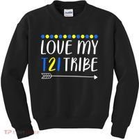 Love My T21 Tribe Down Syndrome Arrow Kids Sweatshirt thumb 0