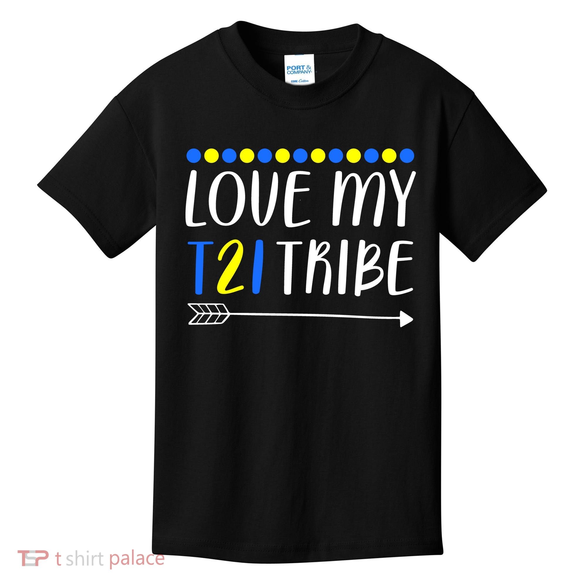 Love My T21 Tribe Down Syndrome Arrow Kids T-Shirt