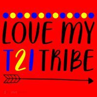 Love My T21 Tribe Down Syndrome Arrow Santa Hat thumb 1