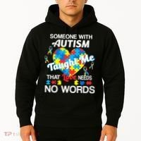 Love Needs No Words Autism Awareness  Hoodie thumb 2