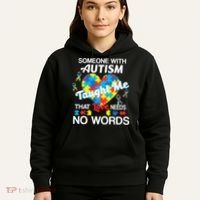 Love Needs No Words Autism Awareness  Hoodie thumb 5