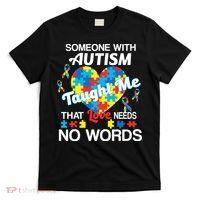 Love Needs No Words Autism Awareness  T-Shirt thumb 0