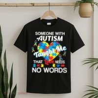 Love Needs No Words Autism Awareness  T-Shirt thumb 2