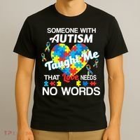 Love Needs No Words Autism Awareness  T-Shirt thumb 3