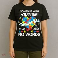 Love Needs No Words Autism Awareness  T-Shirt thumb 4