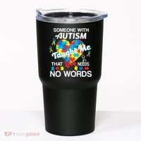 Love Needs No Words Autism Awareness  Tumbler thumb 0