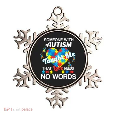 Love Needs No Words Autism Awareness  Ornament