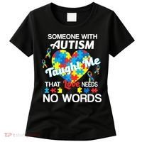 Love Needs No Words Autism Awareness  Women's T-Shirt thumb 0