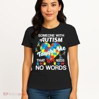 Love Needs No Words Autism Awareness  Women's T-Shirt thumb 4