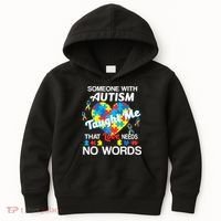 Love Needs No Words Autism Awareness  Kids Hoodie thumb 0