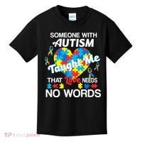 Love Needs No Words Autism Awareness  Kids T-Shirt thumb 0