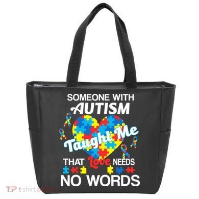 Love Needs No Words Autism Awareness  Tote Bag