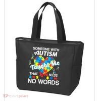 Love Needs No Words Autism Awareness  Tote Bag thumb 3